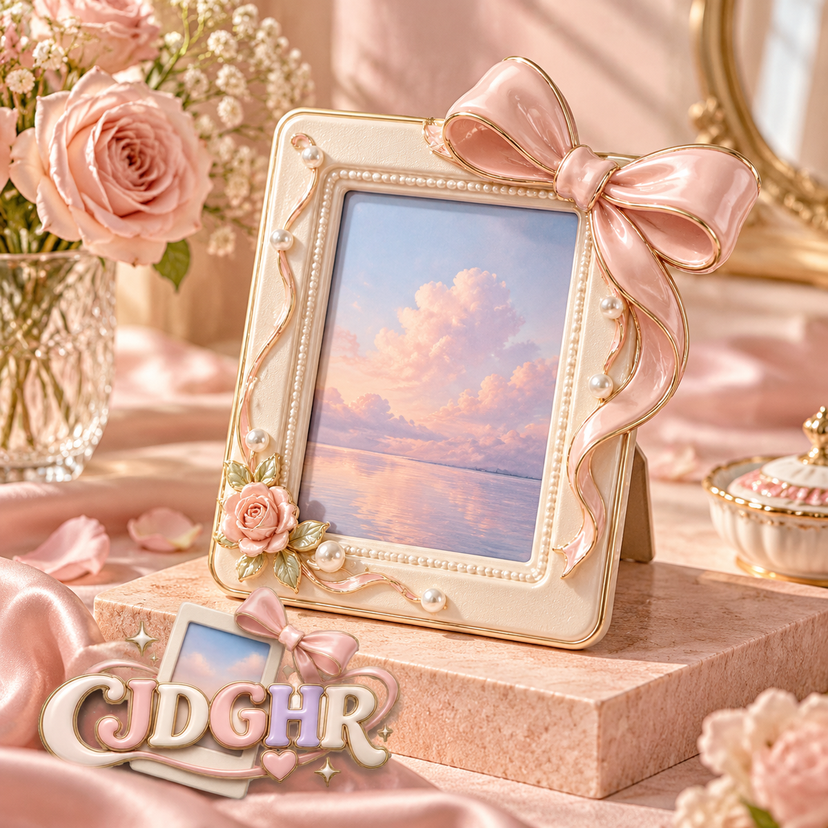 CJDGHR™ Rosette Bow Portrait Frame