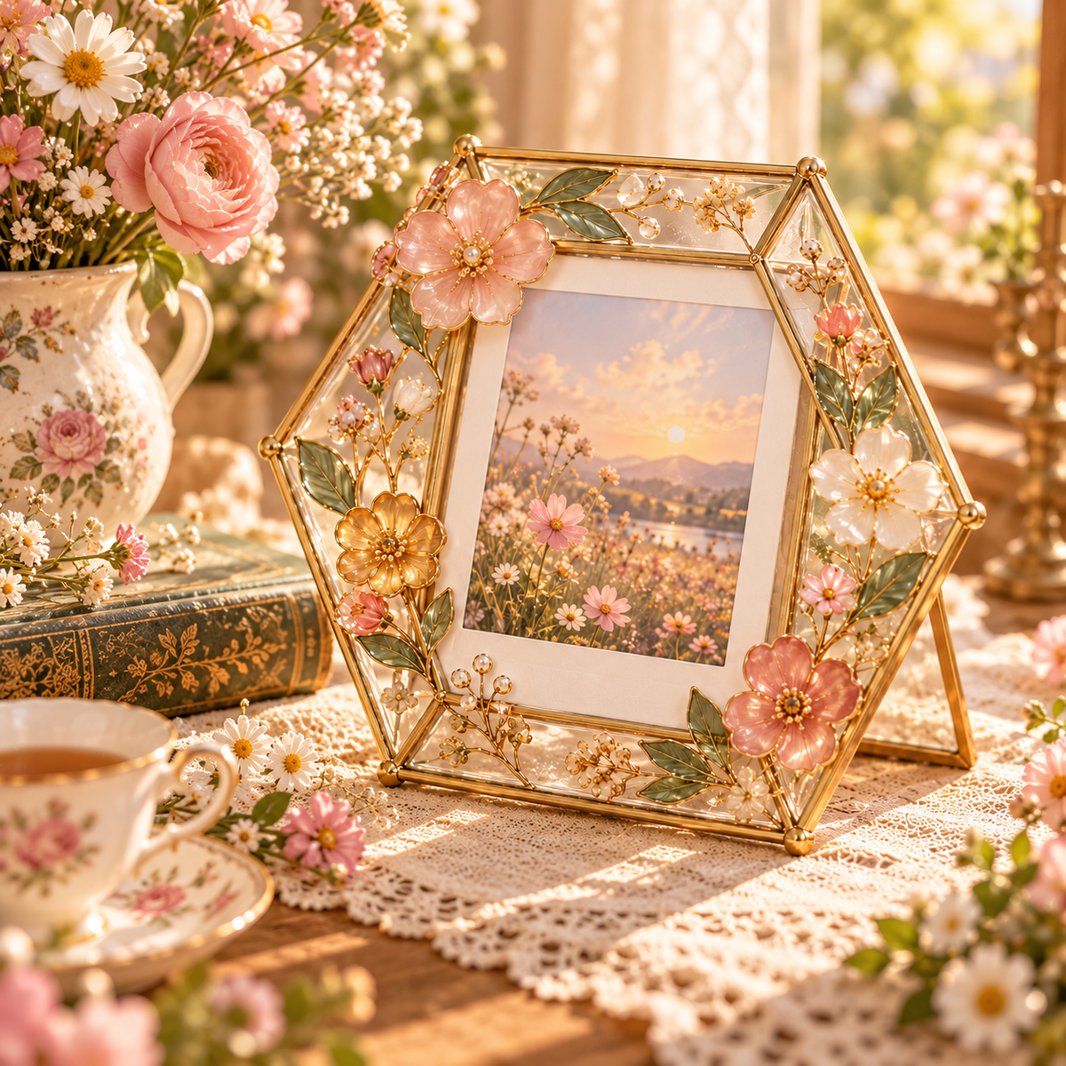 CJDGHR™ Wildflower Glass Frame