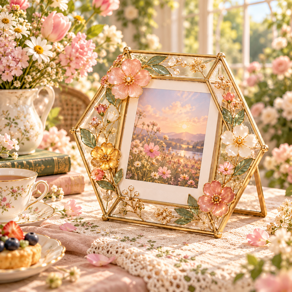 CJDGHR™ Wildflower Glass Frame