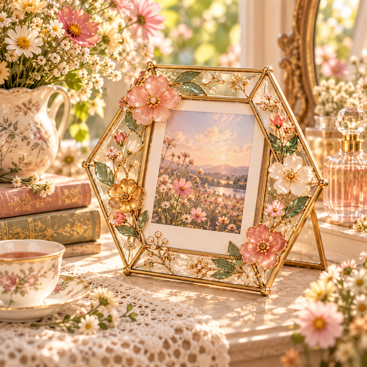 CJDGHR™ Wildflower Glass Frame